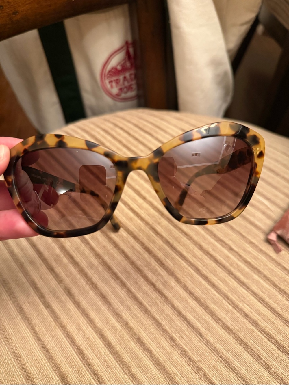 Miu Miu Tortoiseshell Sunglasses with Brown Lenses